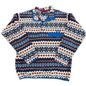 Patagonia Synchilla snap T fleece underwater blue size large